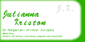 julianna kriston business card